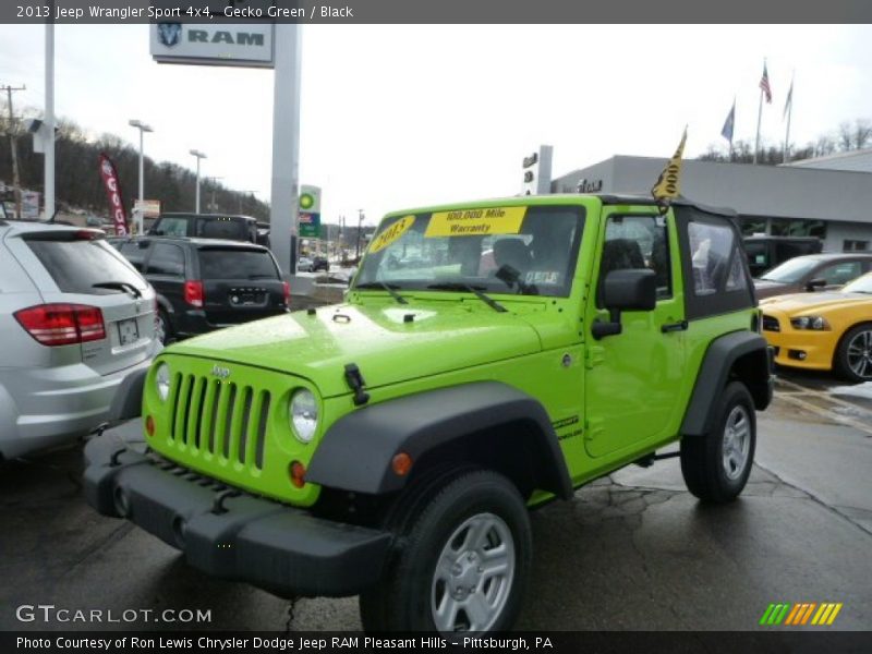 Gecko Green / Black 2013 Jeep Wrangler Sport 4x4