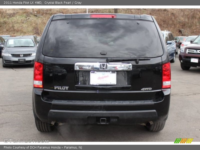 Crystal Black Pearl / Gray 2011 Honda Pilot LX 4WD