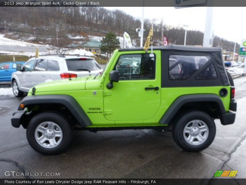 Gecko Green / Black 2013 Jeep Wrangler Sport 4x4