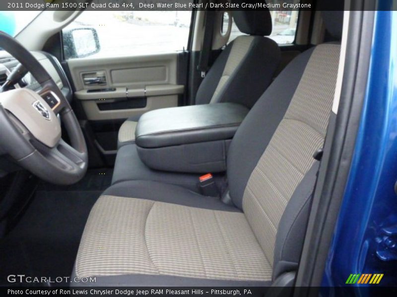 Deep Water Blue Pearl / Dark Slate Gray/Medium Graystone 2011 Dodge Ram 1500 SLT Quad Cab 4x4