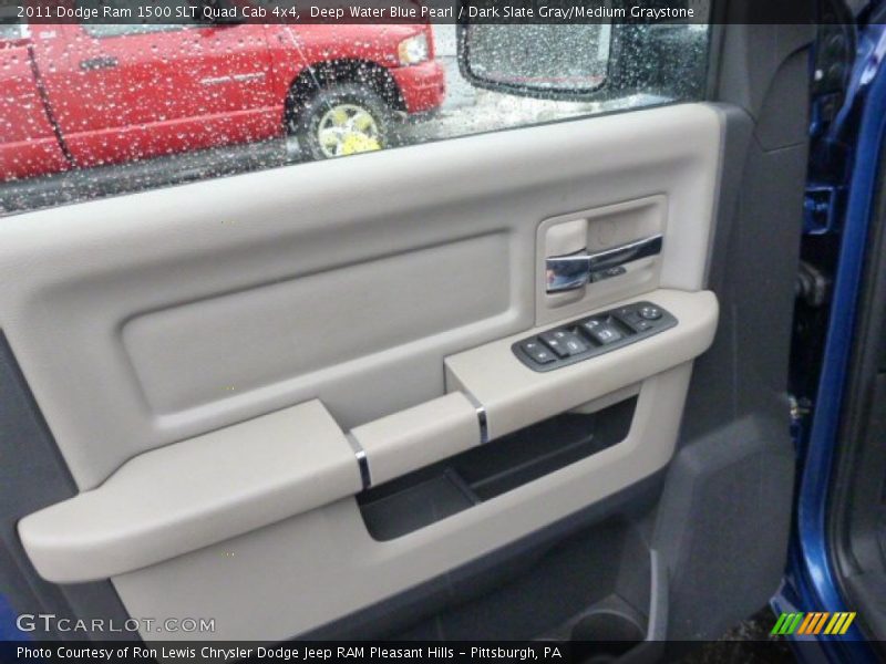 Deep Water Blue Pearl / Dark Slate Gray/Medium Graystone 2011 Dodge Ram 1500 SLT Quad Cab 4x4