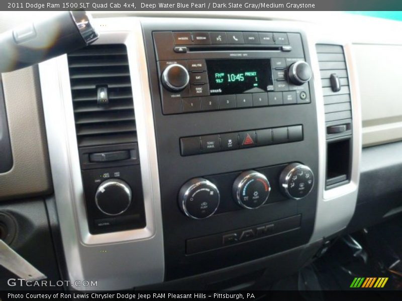 Deep Water Blue Pearl / Dark Slate Gray/Medium Graystone 2011 Dodge Ram 1500 SLT Quad Cab 4x4