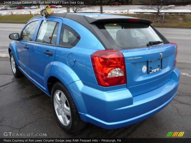 Surf Blue Pearl / Dark Slate Gray 2008 Dodge Caliber SE