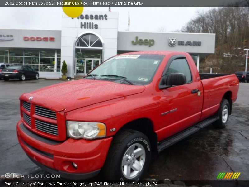 Flame Red / Dark Slate Gray 2002 Dodge Ram 1500 SLT Regular Cab 4x4