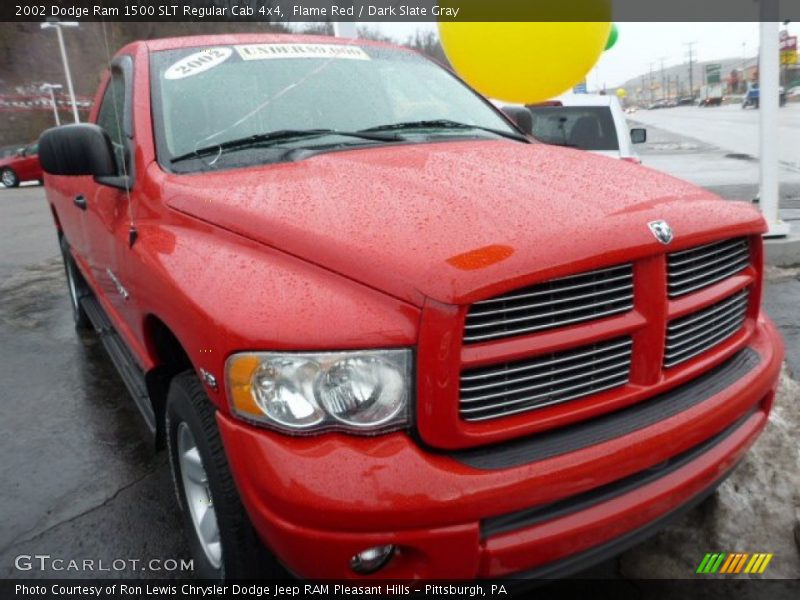 Flame Red / Dark Slate Gray 2002 Dodge Ram 1500 SLT Regular Cab 4x4