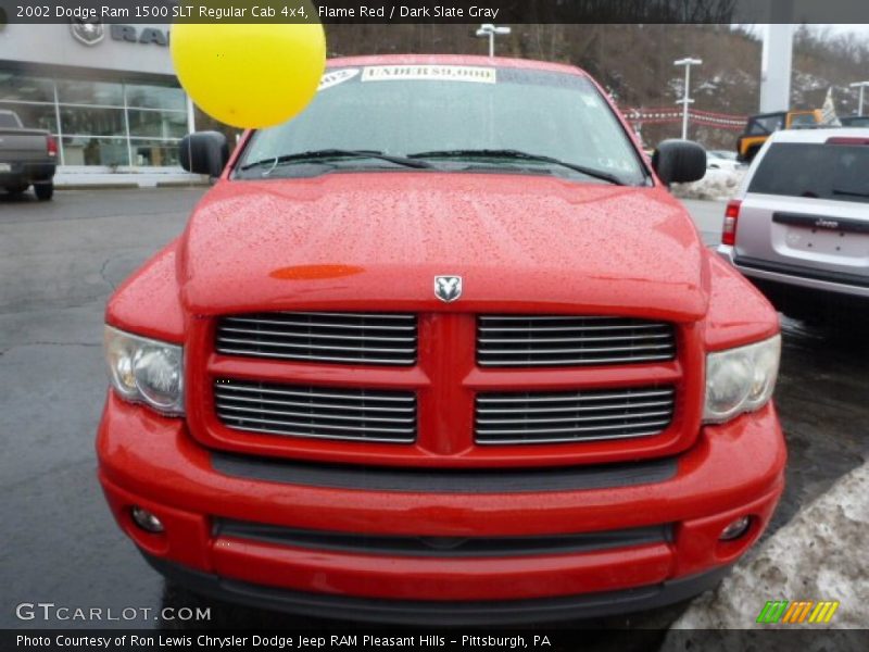 Flame Red / Dark Slate Gray 2002 Dodge Ram 1500 SLT Regular Cab 4x4