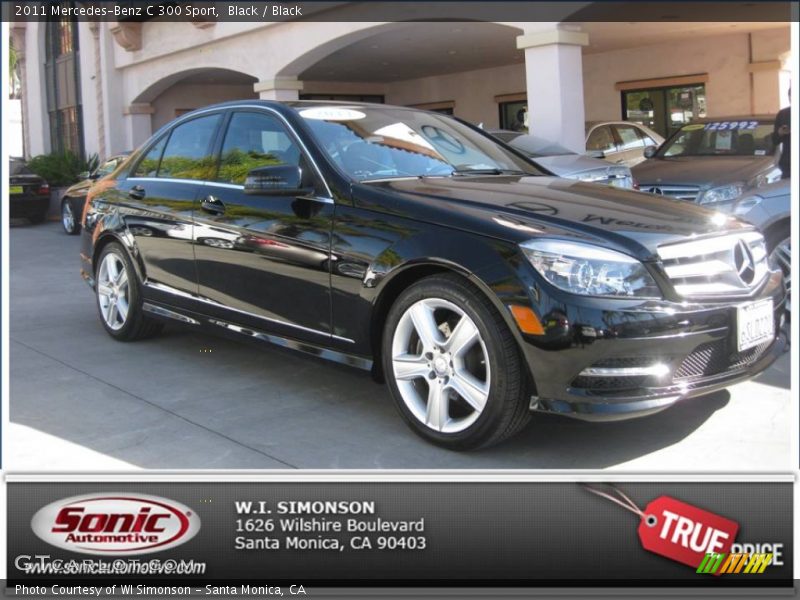 Black / Black 2011 Mercedes-Benz C 300 Sport