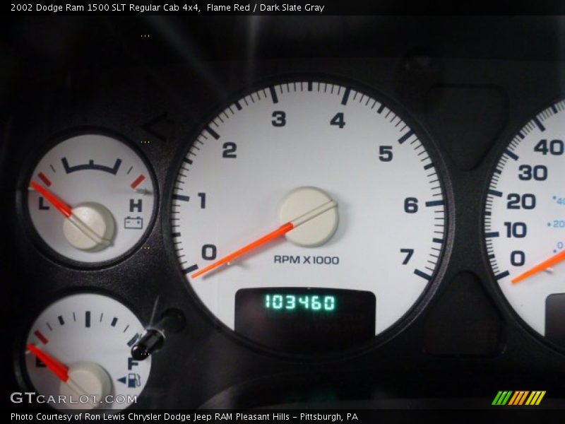 Flame Red / Dark Slate Gray 2002 Dodge Ram 1500 SLT Regular Cab 4x4