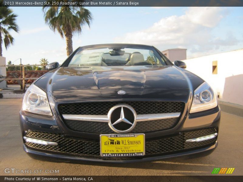 Lunar Blue Metallic / Sahara Beige 2013 Mercedes-Benz SLK 250 Roadster