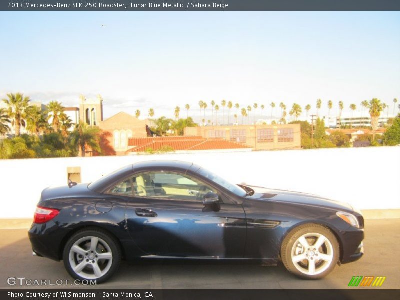 Lunar Blue Metallic / Sahara Beige 2013 Mercedes-Benz SLK 250 Roadster