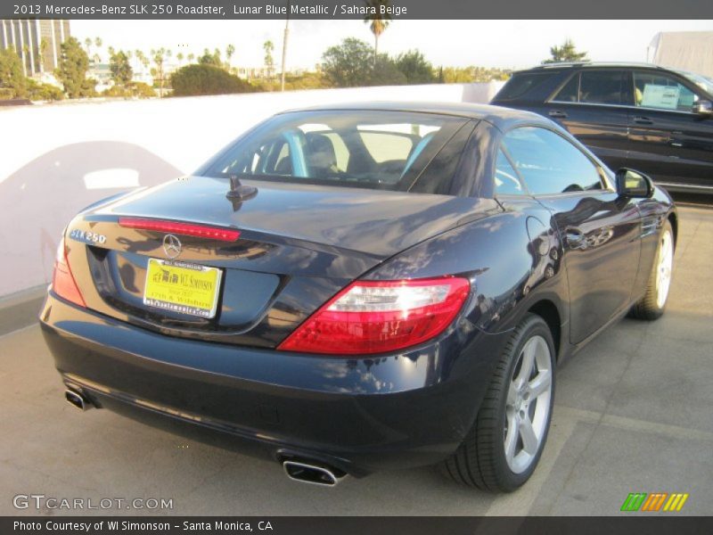 Lunar Blue Metallic / Sahara Beige 2013 Mercedes-Benz SLK 250 Roadster