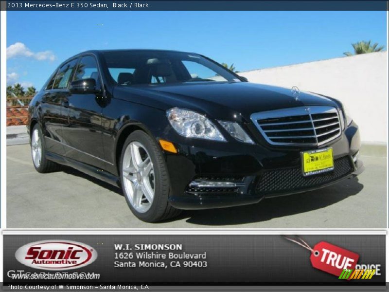 Black / Black 2013 Mercedes-Benz E 350 Sedan