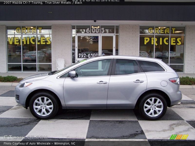 True Silver Metallic / Black 2007 Mazda CX-7 Touring