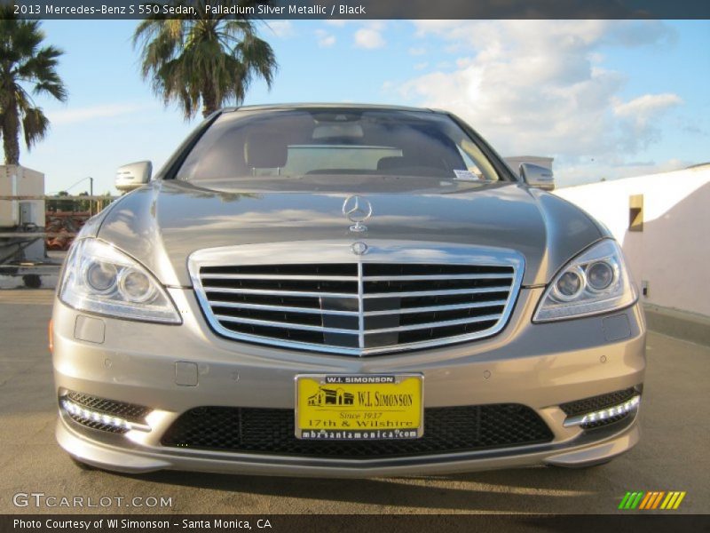 Palladium Silver Metallic / Black 2013 Mercedes-Benz S 550 Sedan
