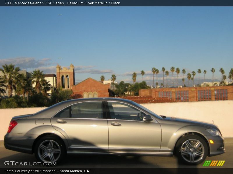 Palladium Silver Metallic / Black 2013 Mercedes-Benz S 550 Sedan