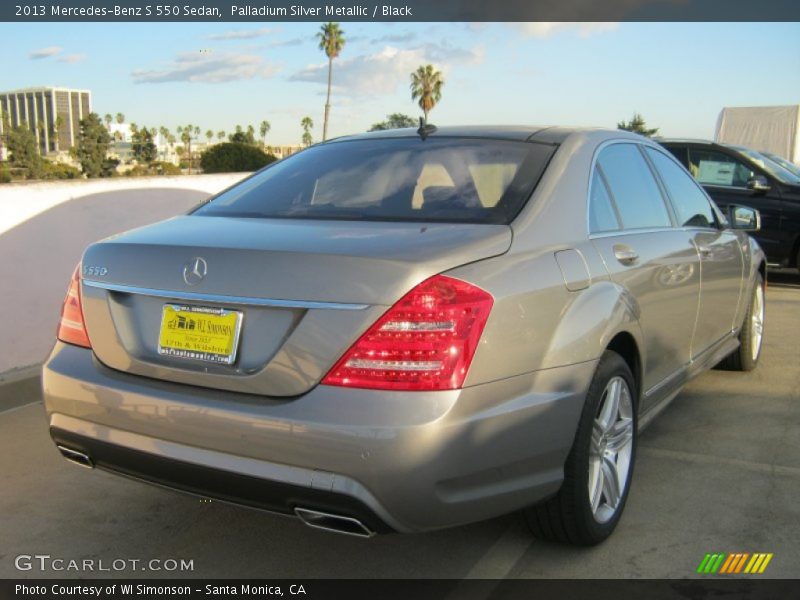 Palladium Silver Metallic / Black 2013 Mercedes-Benz S 550 Sedan