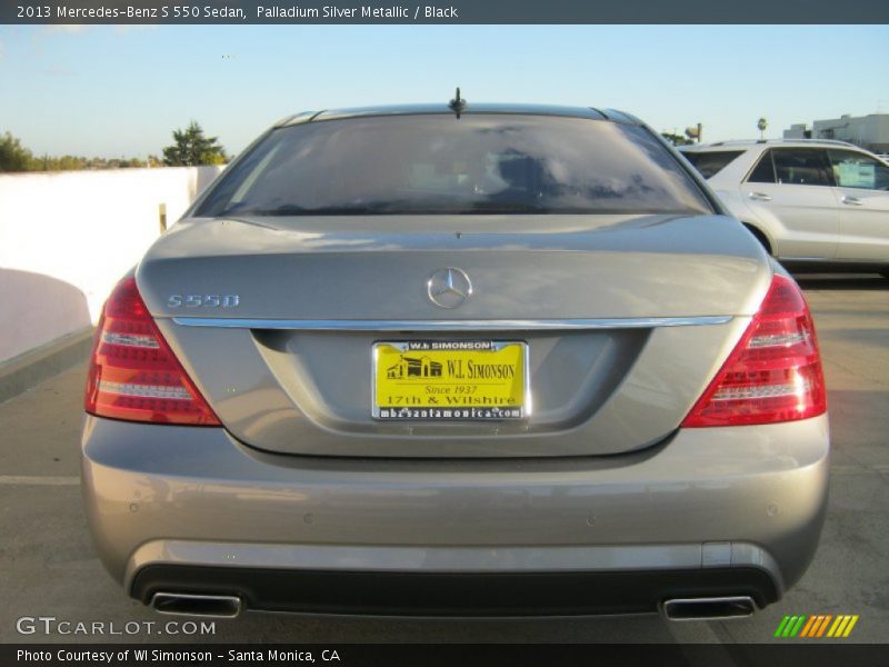 Palladium Silver Metallic / Black 2013 Mercedes-Benz S 550 Sedan
