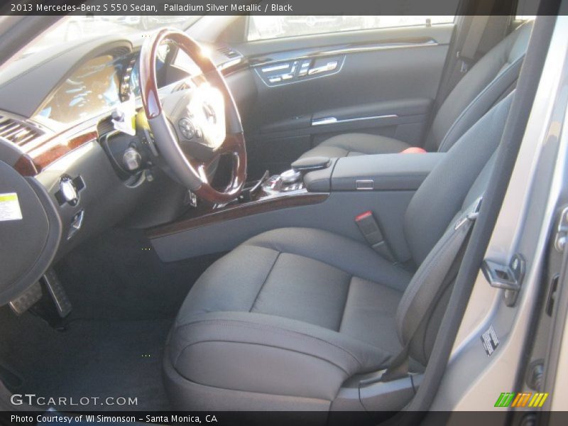 Palladium Silver Metallic / Black 2013 Mercedes-Benz S 550 Sedan