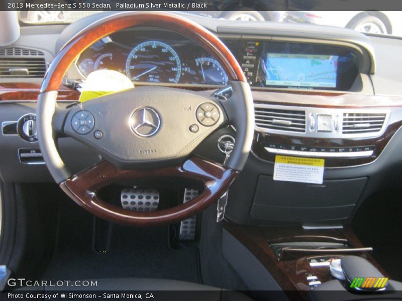 Palladium Silver Metallic / Black 2013 Mercedes-Benz S 550 Sedan