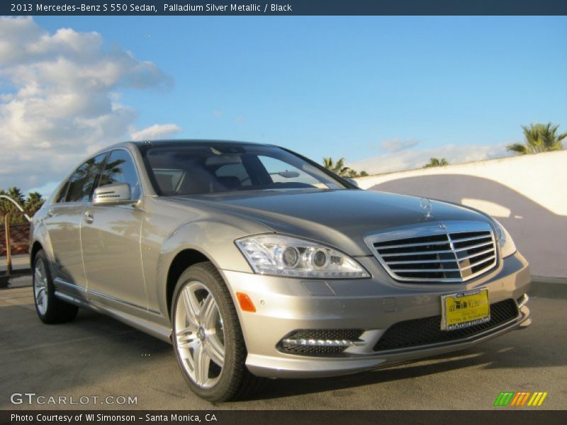 Palladium Silver Metallic / Black 2013 Mercedes-Benz S 550 Sedan