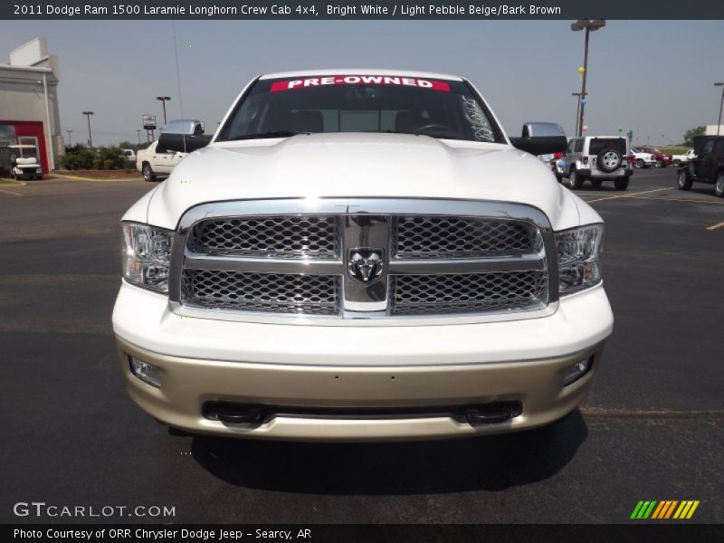 Bright White / Light Pebble Beige/Bark Brown 2011 Dodge Ram 1500 Laramie Longhorn Crew Cab 4x4