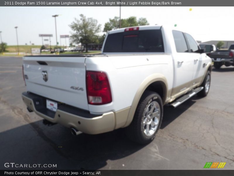 Bright White / Light Pebble Beige/Bark Brown 2011 Dodge Ram 1500 Laramie Longhorn Crew Cab 4x4
