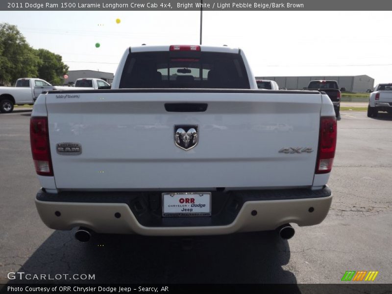 Bright White / Light Pebble Beige/Bark Brown 2011 Dodge Ram 1500 Laramie Longhorn Crew Cab 4x4