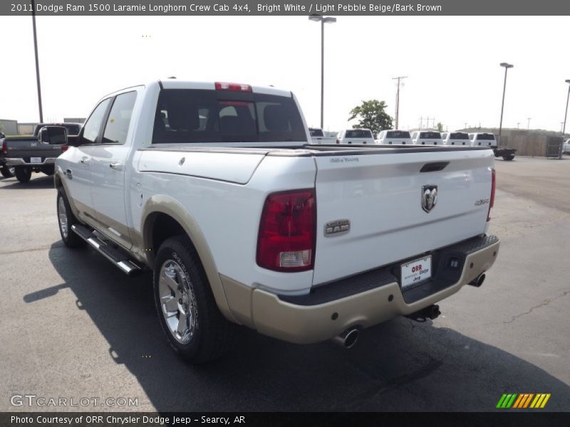 Bright White / Light Pebble Beige/Bark Brown 2011 Dodge Ram 1500 Laramie Longhorn Crew Cab 4x4