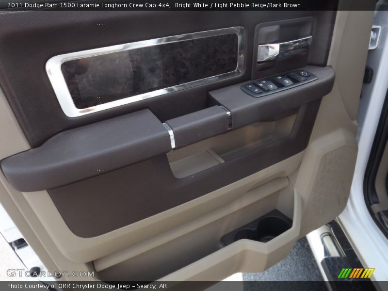 Bright White / Light Pebble Beige/Bark Brown 2011 Dodge Ram 1500 Laramie Longhorn Crew Cab 4x4
