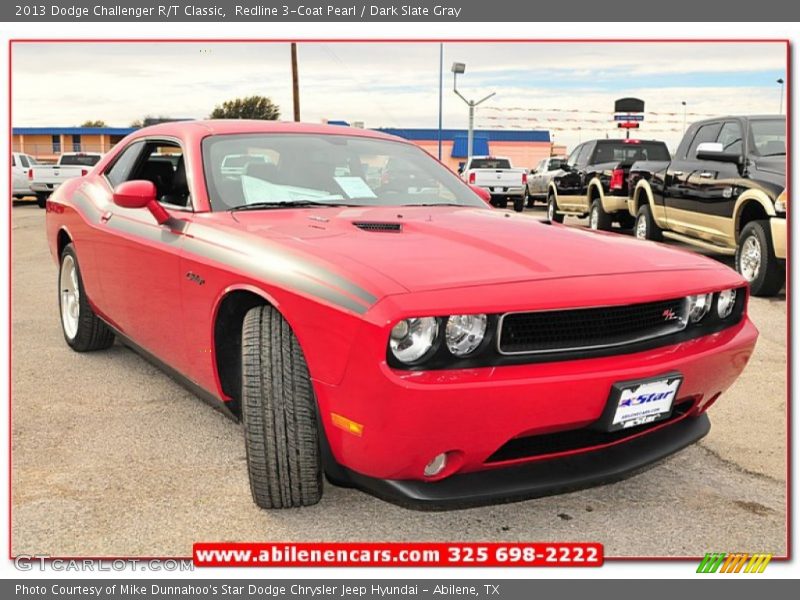 Redline 3-Coat Pearl / Dark Slate Gray 2013 Dodge Challenger R/T Classic