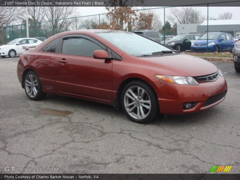 Habanero Red Pearl / Black 2007 Honda Civic Si Coupe
