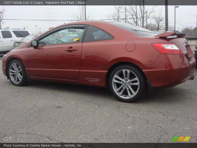 Habanero Red Pearl / Black 2007 Honda Civic Si Coupe