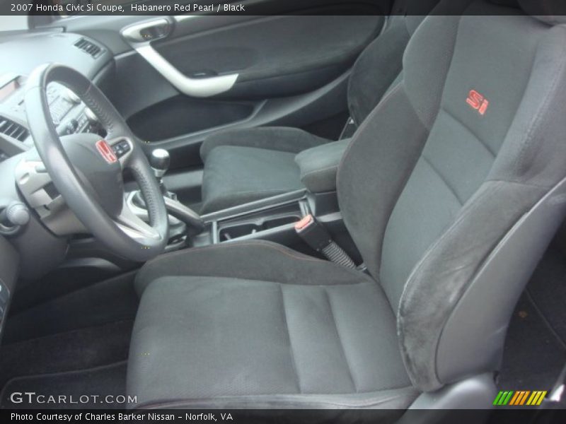 Habanero Red Pearl / Black 2007 Honda Civic Si Coupe