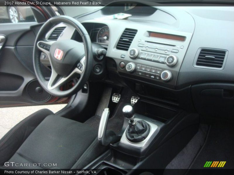 Habanero Red Pearl / Black 2007 Honda Civic Si Coupe