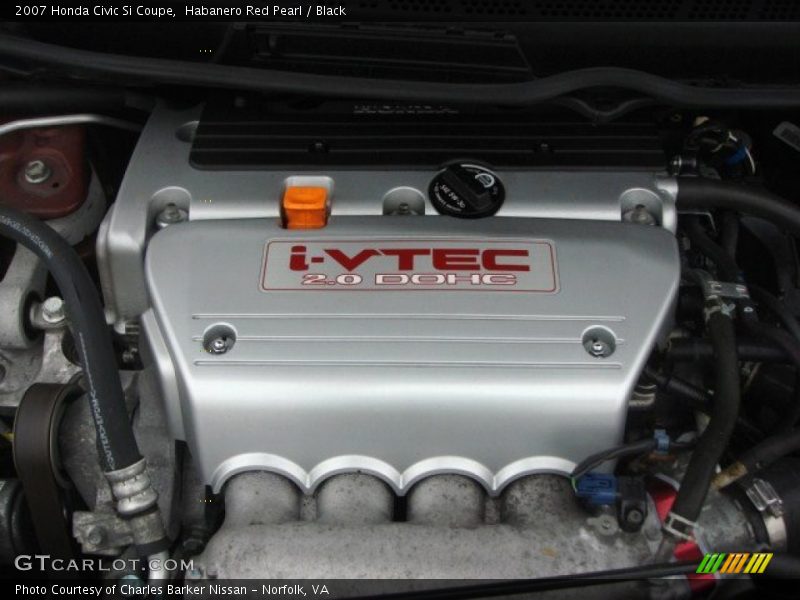 Habanero Red Pearl / Black 2007 Honda Civic Si Coupe