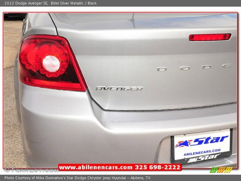 Billet Silver Metallic / Black 2013 Dodge Avenger SE