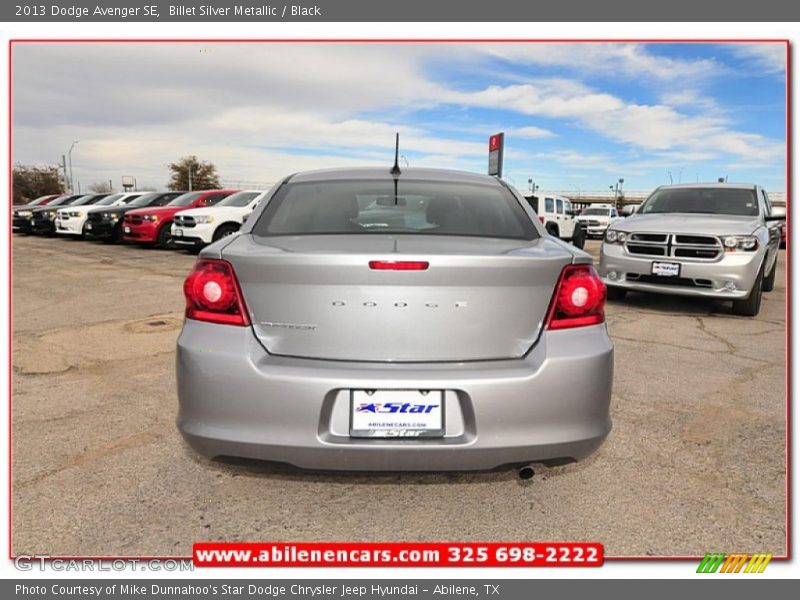 Billet Silver Metallic / Black 2013 Dodge Avenger SE