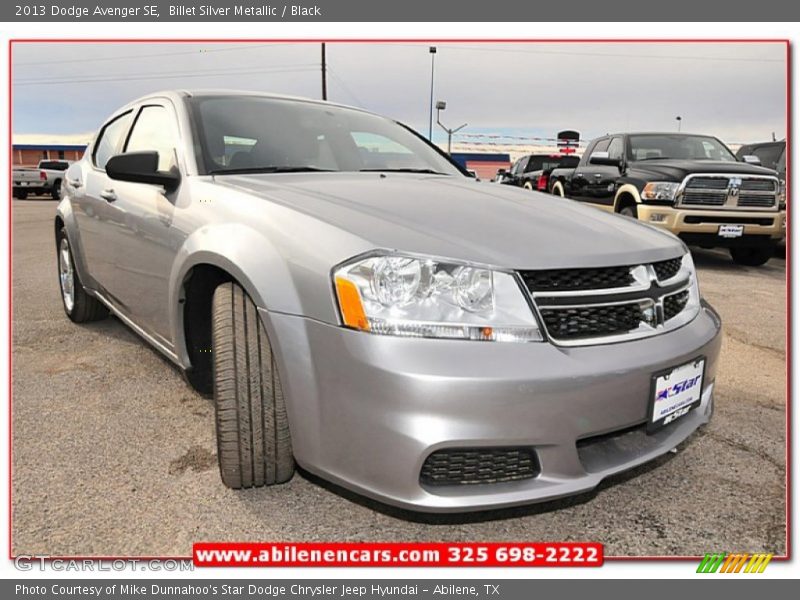 Billet Silver Metallic / Black 2013 Dodge Avenger SE