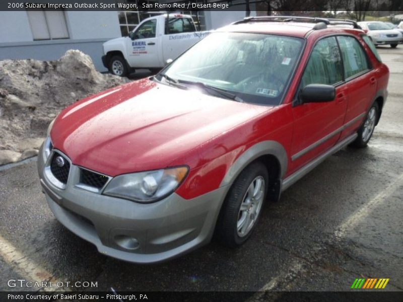San Remo Red / Desert Beige 2006 Subaru Impreza Outback Sport Wagon
