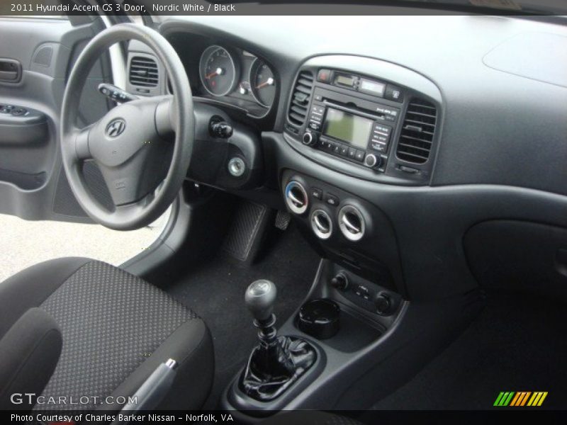 Nordic White / Black 2011 Hyundai Accent GS 3 Door