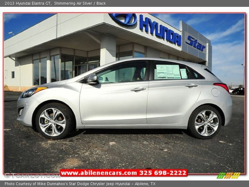 Shimmering Air Silver / Black 2013 Hyundai Elantra GT