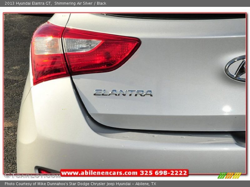 Shimmering Air Silver / Black 2013 Hyundai Elantra GT