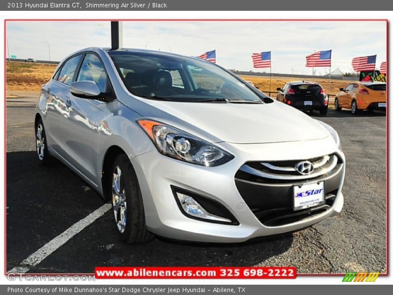 Shimmering Air Silver / Black 2013 Hyundai Elantra GT