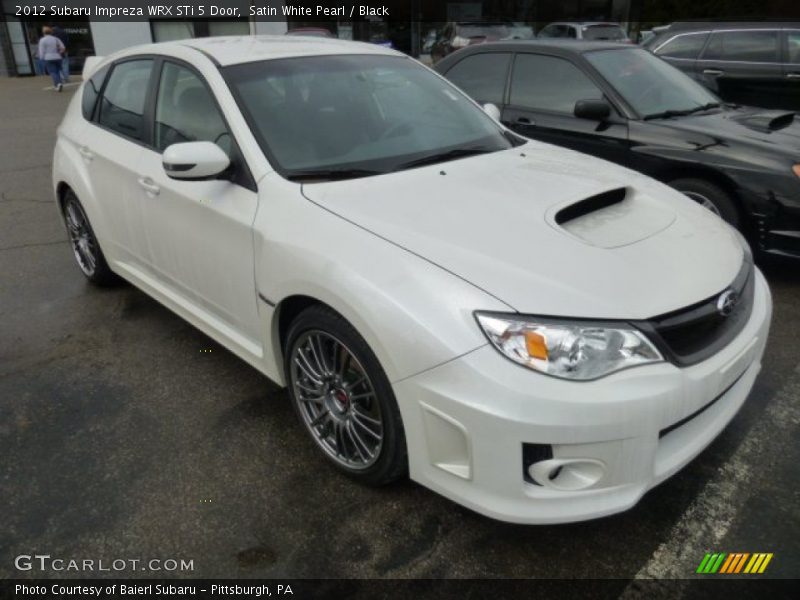 Satin White Pearl / Black 2012 Subaru Impreza WRX STi 5 Door