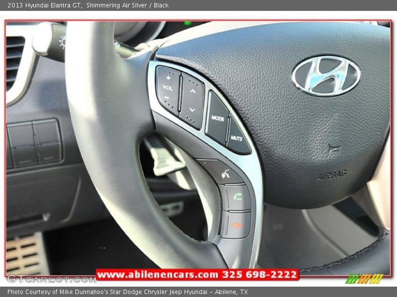 Shimmering Air Silver / Black 2013 Hyundai Elantra GT