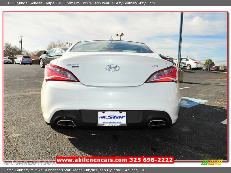 White Satin Pearl / Gray Leather/Gray Cloth 2013 Hyundai Genesis Coupe 2.0T Premium
