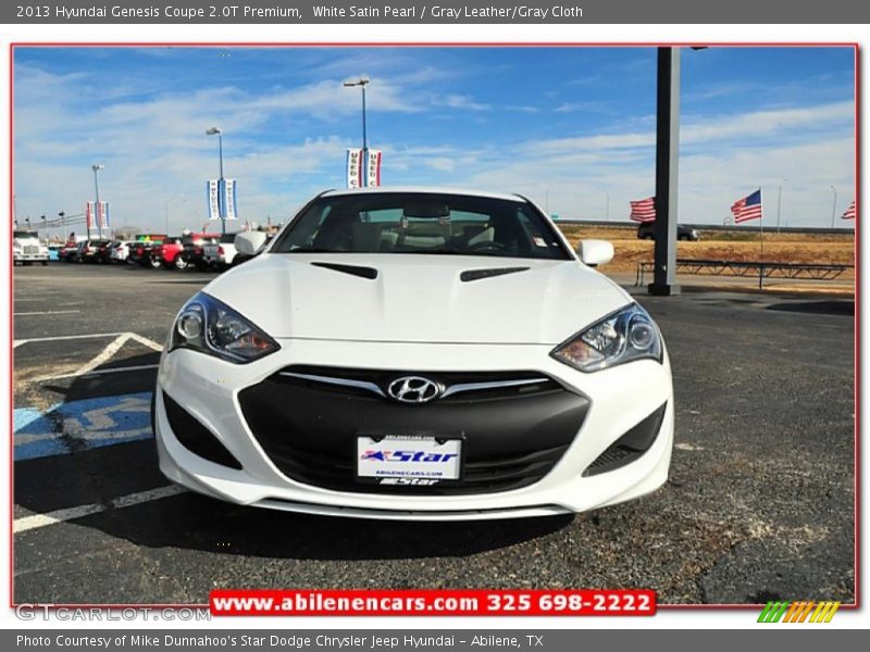 White Satin Pearl / Gray Leather/Gray Cloth 2013 Hyundai Genesis Coupe 2.0T Premium