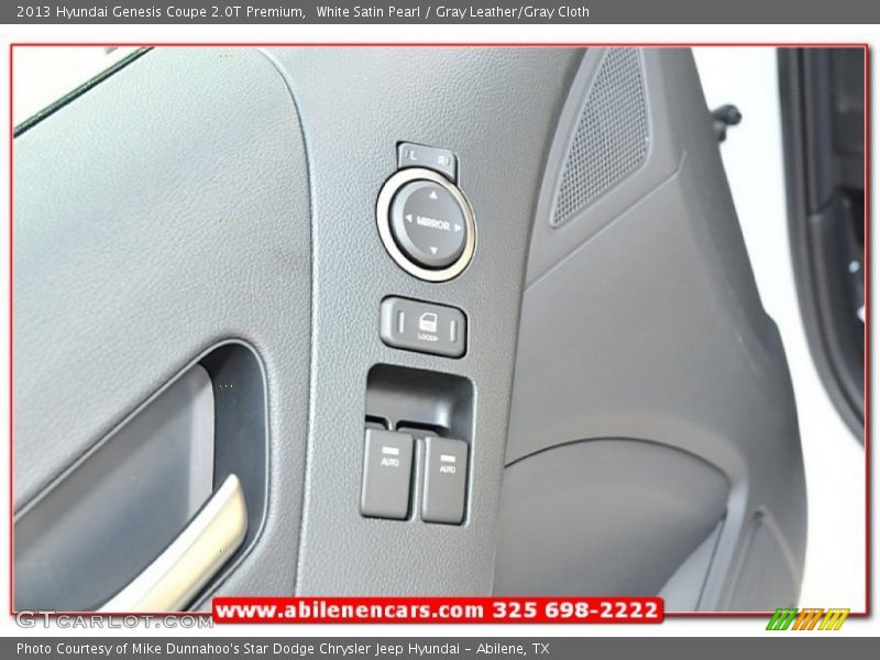 White Satin Pearl / Gray Leather/Gray Cloth 2013 Hyundai Genesis Coupe 2.0T Premium