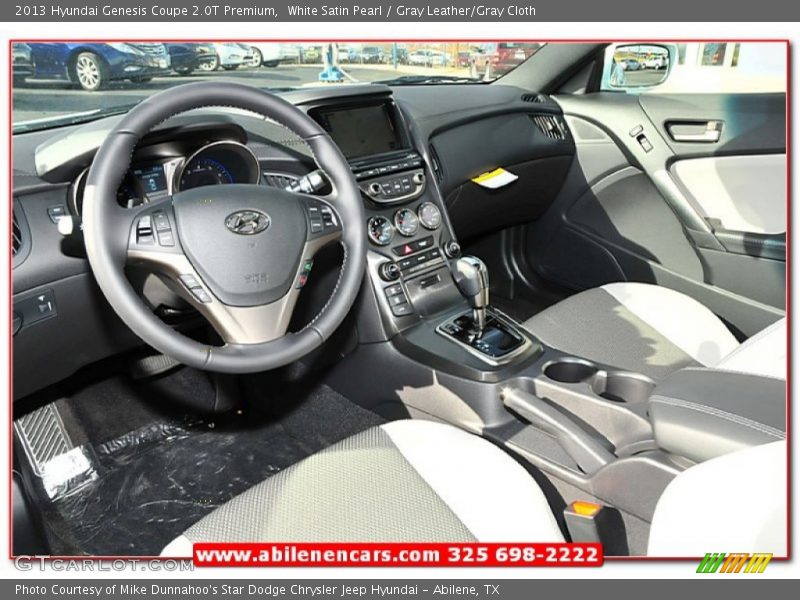 White Satin Pearl / Gray Leather/Gray Cloth 2013 Hyundai Genesis Coupe 2.0T Premium