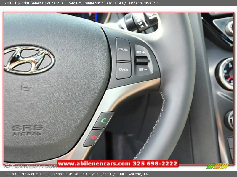White Satin Pearl / Gray Leather/Gray Cloth 2013 Hyundai Genesis Coupe 2.0T Premium